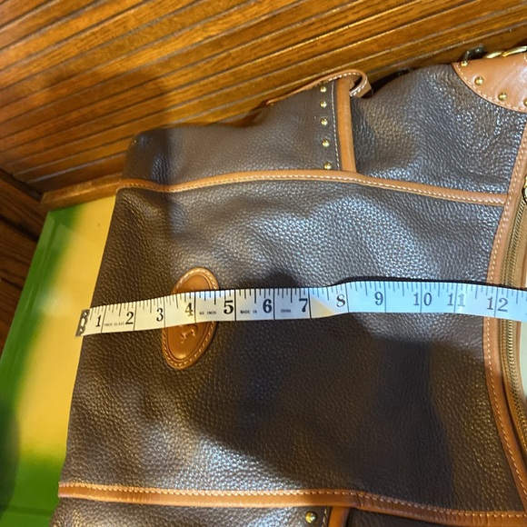 Prix De Dressage Brown leather with tan trim shoulder bag - Picture 7 of 12